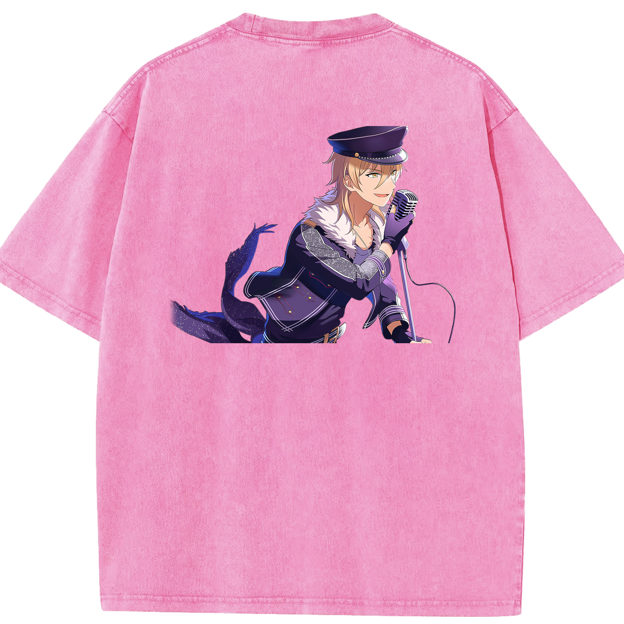 （画像用） あんさんぶるスターズ! Ensemble Stars 綿100% ヴィンテージ風 半袖Tシャツ（背面プリント）